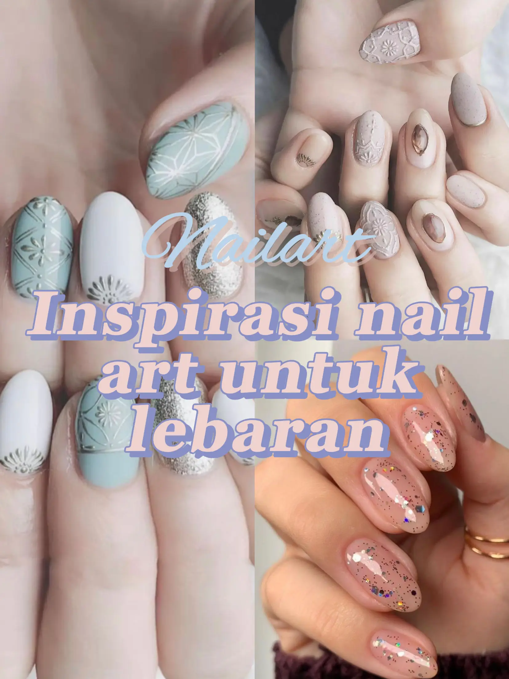 Referensi Design Nail Art Lebaran Agar Kuku Masih tetap Slay di Hari